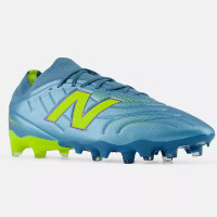 New Balance Tekela V5 Team Low Gazon Naturel Chaussures de Foot (FG) Bleu Métallique Jaune