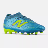 New Balance Tekela V5 Team Low Gras Voetbalschoenen (FG) Kids Metallic Blue Geel