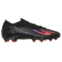 Skechers SKX_2 Elite Gazon Naturel Chaussures de Foot (FG) Noir Mauve Néon