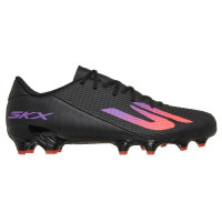 Skechers SKX_2 Low Academy Gazon Naturel Chaussures de Foot (FG) Noir Mauve Néon