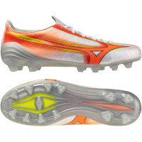 Mizuno Alpha III Japan Gras Voetbalschoenen (FG) Wit Oranje Limoen