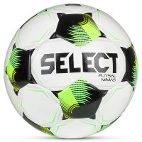 Select Futsal Mimas V26 Ballon de Foot en Salle Taille 4 Blanc Vert Vif Jaune