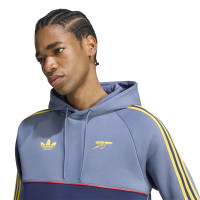 Survêtement à capuche adidas Arsenal Originals, bleu foncé, orange clair
