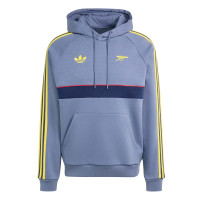 Sweat à capuche adidas Arsenal Originals bleu foncé orange clair