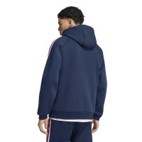 Survêtement adidas Bayern Munich Originals à capuche bleu foncé blanc rouge