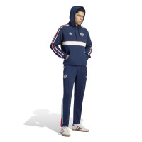 Survêtement adidas Bayern Munich Originals à capuche bleu foncé blanc rouge