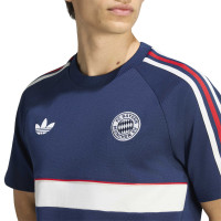 T-shirt adidas Bayern Munich Originals bleu foncé et blanc