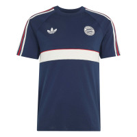 T-shirt adidas Bayern Munich Originals bleu foncé et blanc