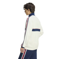 Survêtement adidas Bayern Munich Originals à fermeture éclair intégrale, blanc, bleu foncé, rouge