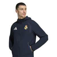 adidas Real Madrid Tiro Travel Trainingspak 2026-2027 Donkerblauw Wit