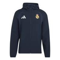 adidas Real Madrid Tiro Travel Trainingsjack 2026-2027 Donkerblauw Wit