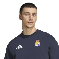 adidas Real Madrid Tiro Travel Crew Trainingspak 2026-2027 Donkerblauw Wit