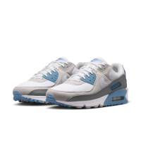 Nike Air Max 90 Baskets Blanc Gris Gris Clair Bleu