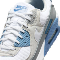 Nike Air Max 90 Baskets Blanc Gris Gris Clair Bleu