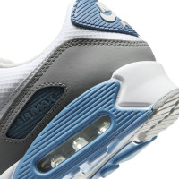 Nike Air Max 90 Baskets Blanc Gris Gris Clair Bleu