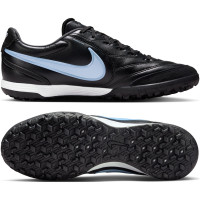 Nike Tiempo Ligera Pro Turf Chaussures de Foot (TF) Noir Bleu Clair