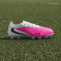 Nike Phantom 6 Low Pro Gras / Kunstgras Voetbalschoenen (MG) Kids Wit Felroze Zwart