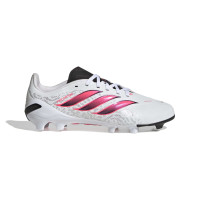 adidas Predator League Gazon Naturel Chaussures de Foot (FG) Enfants Blanc Noir Rose