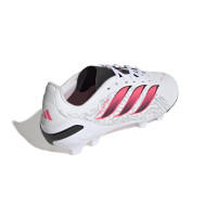 adidas Predator League Gazon Naturel Chaussures de Foot (FG) Enfants Blanc Noir Rose