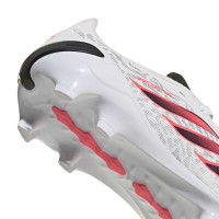 adidas Predator League Gazon Naturel Chaussures de Foot (FG) Enfants Blanc Noir Rose