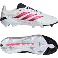 adidas Predator League Gazon Naturel Chaussures de Foot (FG) Enfants Blanc Noir Rose