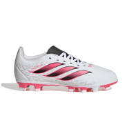 adidas Predator Club Gras / Kunstgras Voetbalschoenen (MG) Kids Wit Zwart Roze