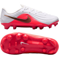 Nike Tiempo Maestro Academy Gras / Kunstgras Voetbalschoenen (MG) Peuters/Kleuters Wit Felrood Goud