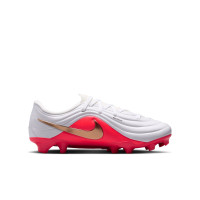 Nike Tiempo Maestro Academy Gras / Kunstgras Voetbalschoenen (MG) Peuters/Kleuters Wit Felrood Goud