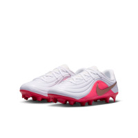 Nike Tiempo Maestro Academy Gras / Kunstgras Voetbalschoenen (MG) Peuters/Kleuters Wit Felrood Goud