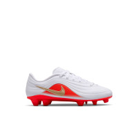 Nike Tiempo Maestro Club Gras / Kunstgras Voetbalschoenen (MG) Peuters/Kleuters Wit Felrood Goud
