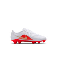 Nike Tiempo Maestro Club Gras / Kunstgras Voetbalschoenen (MG) Peuters/Kleuters Wit Felrood Goud