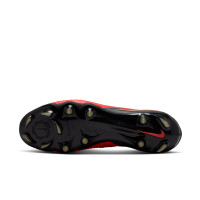 Nike Phantom 6 Low Elite Gras Voetbalschoenen (FG) Zwart Felrood Goud