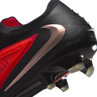 Nike Phantom 6 Low Elite Gras Voetbalschoenen (FG) Zwart Felrood Goud