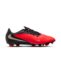 Nike Phantom 6 Low Academy Gras / Kunstgras Voetbalschoenen (MG) Zwart Felrood Goud