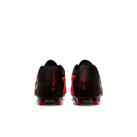 Nike Phantom 6 Low Club Gazon Naturel Artificiel Chaussures de Foot (MG) Enfants Noir Rouge Vif Doré