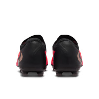 Nike Phantom 6 Low Pro Gras / Kunstgras Voetbalschoenen (MG) Kids Zwart Felrood Goud