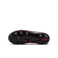 Nike Phantom 6 Low Pro Gras / Kunstgras Voetbalschoenen (MG) Kids Zwart Felrood Goud