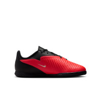 Nike Phantom 6 Low Club Zaalvoetbalschoenen (IN) Kids Zwart Felrood Goud
