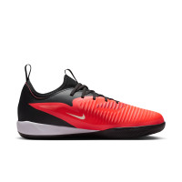 Nike Phantom 6 Low Academy Zaalvoetbalschoenen (IN) Kids Zwart Felrood Goud