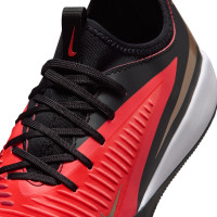 Nike Phantom 6 Low Academy Zaalvoetbalschoenen (IN) Kids Zwart Felrood Goud