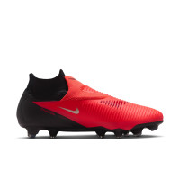 Nike Phantom 6 High Pro Gras Voetbalschoenen (FG) Zwart Felrood Goud