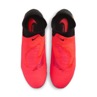 Nike Phantom 6 High Pro Gras Voetbalschoenen (FG) Zwart Felrood Goud