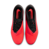 Nike Phantom 6 Low Academy IJzeren-Nop Voetbalschoenen (SG) Anti-Clog Zwart Felrood Goud