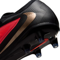 Nike Phantom 6 Low Pro Kunstgras Voetbalschoenen (AG) Zwart Felrood Goud