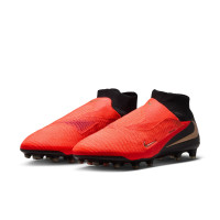 Nike Phantom 6 High Elite Kunstgras Voetbalschoenen (AG) Zwart Felrood Goud