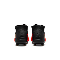 Nike Phantom 6 High Elite Kunstgras Voetbalschoenen (AG) Zwart Felrood Goud