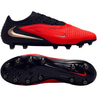 Nike Phantom 6 Low Elite Kunstgras Voetbalschoenen (AG) Zwart Felrood Goud
