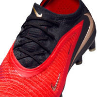 Nike Phantom 6 Low Elite Kunstgras Voetbalschoenen (AG) Zwart Felrood Goud