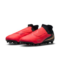 Nike Phantom 6 High Pro Kunstgras Voetbalschoenen (AG) Zwart Felrood Goud