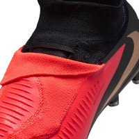Nike Phantom 6 High Pro Kunstgras Voetbalschoenen (AG) Zwart Felrood Goud